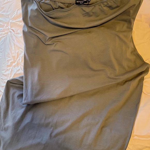 PLT Plus Charcoal Grey Bandeau Midaxi Dress - Picture 7 of 7